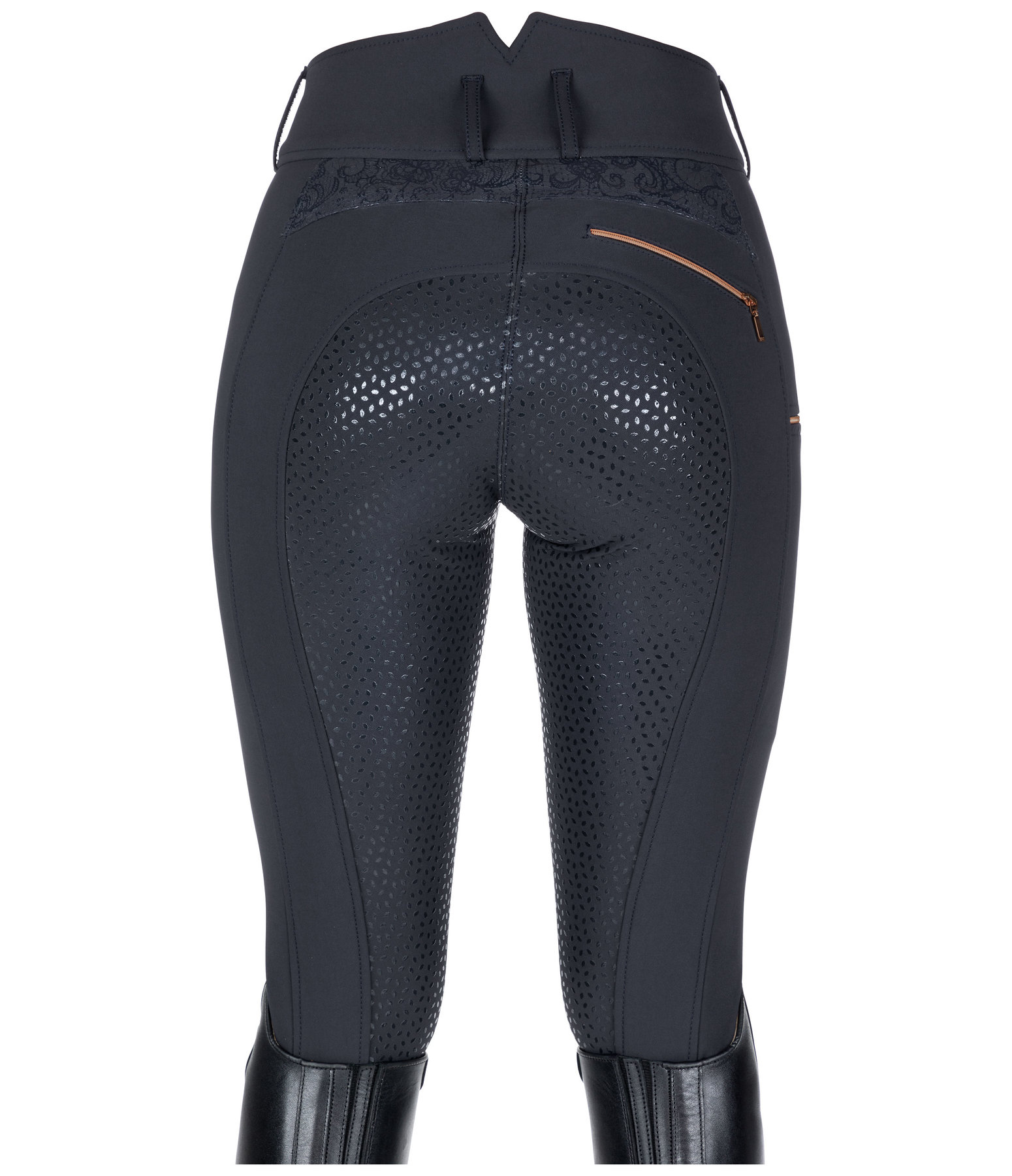 grip high waist rijbroek Evelyn met zitvlak