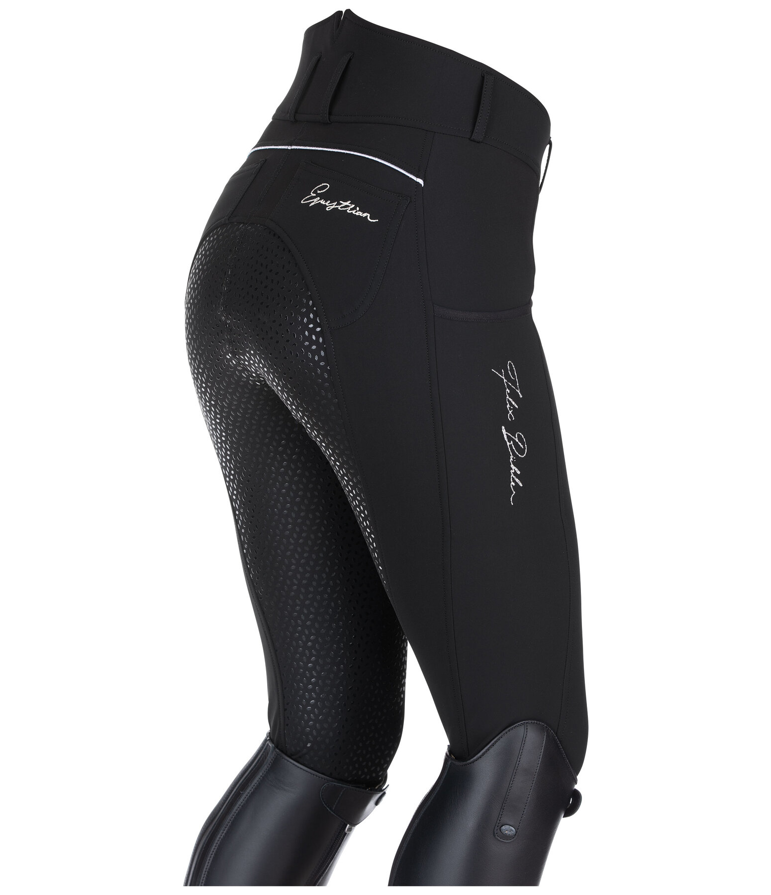 grip thermo Pro rijbroek Elodie met hoge taille en zitvlak