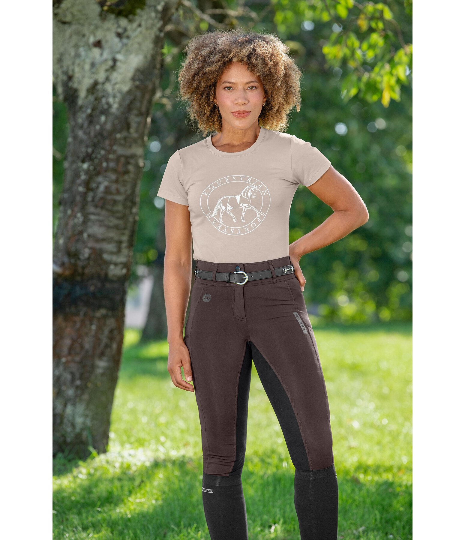 hybride rijbroek met zitvlak Mesh Denise CTS