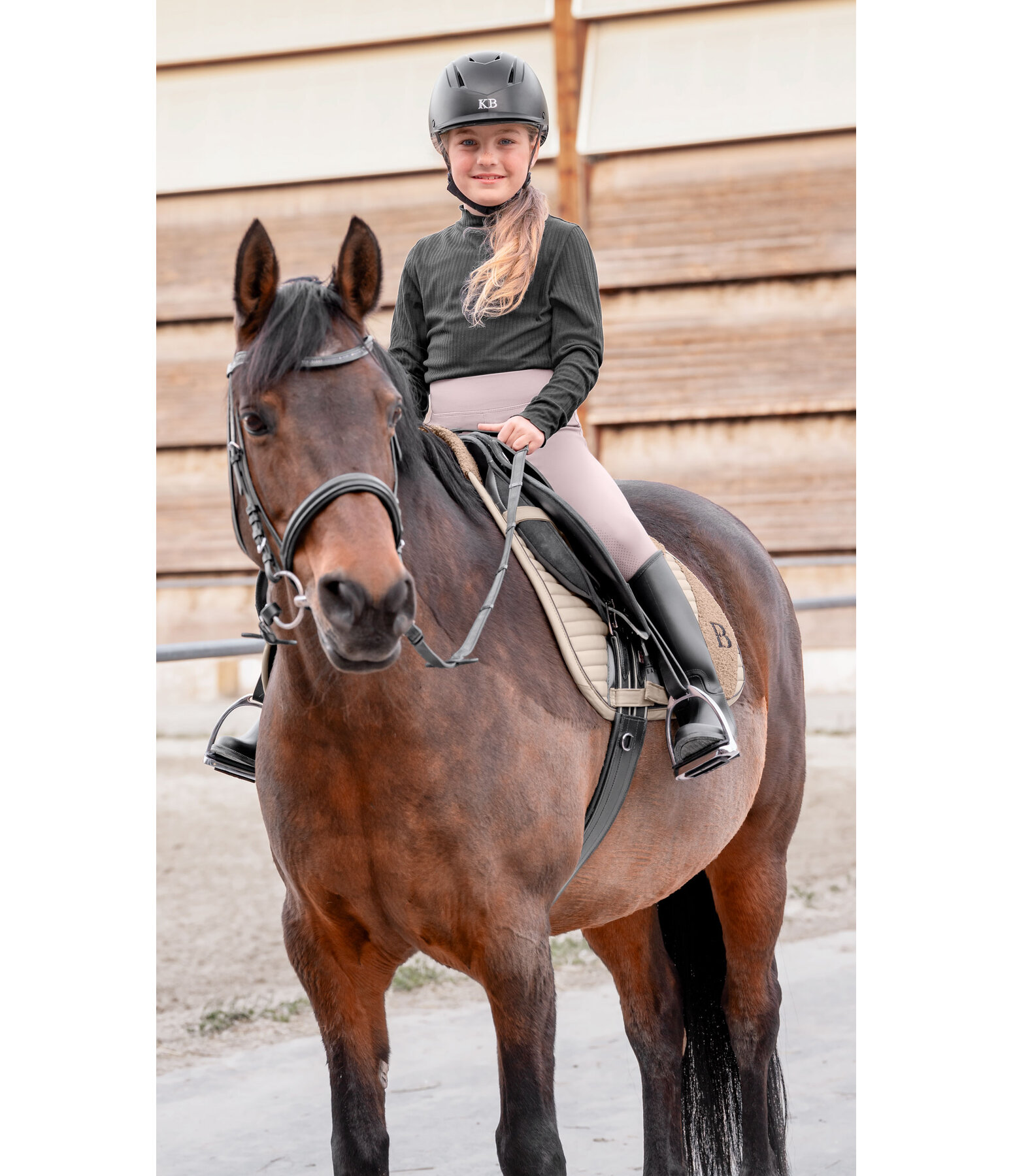 kids grip rijleggings met knievlak Beginner
