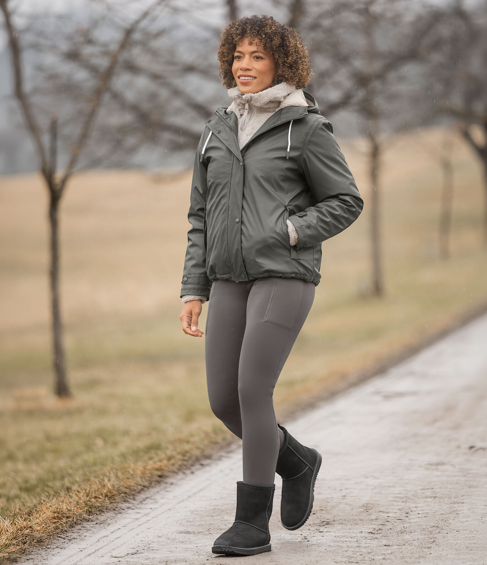 Dames-Outfit Nella in dark-olive