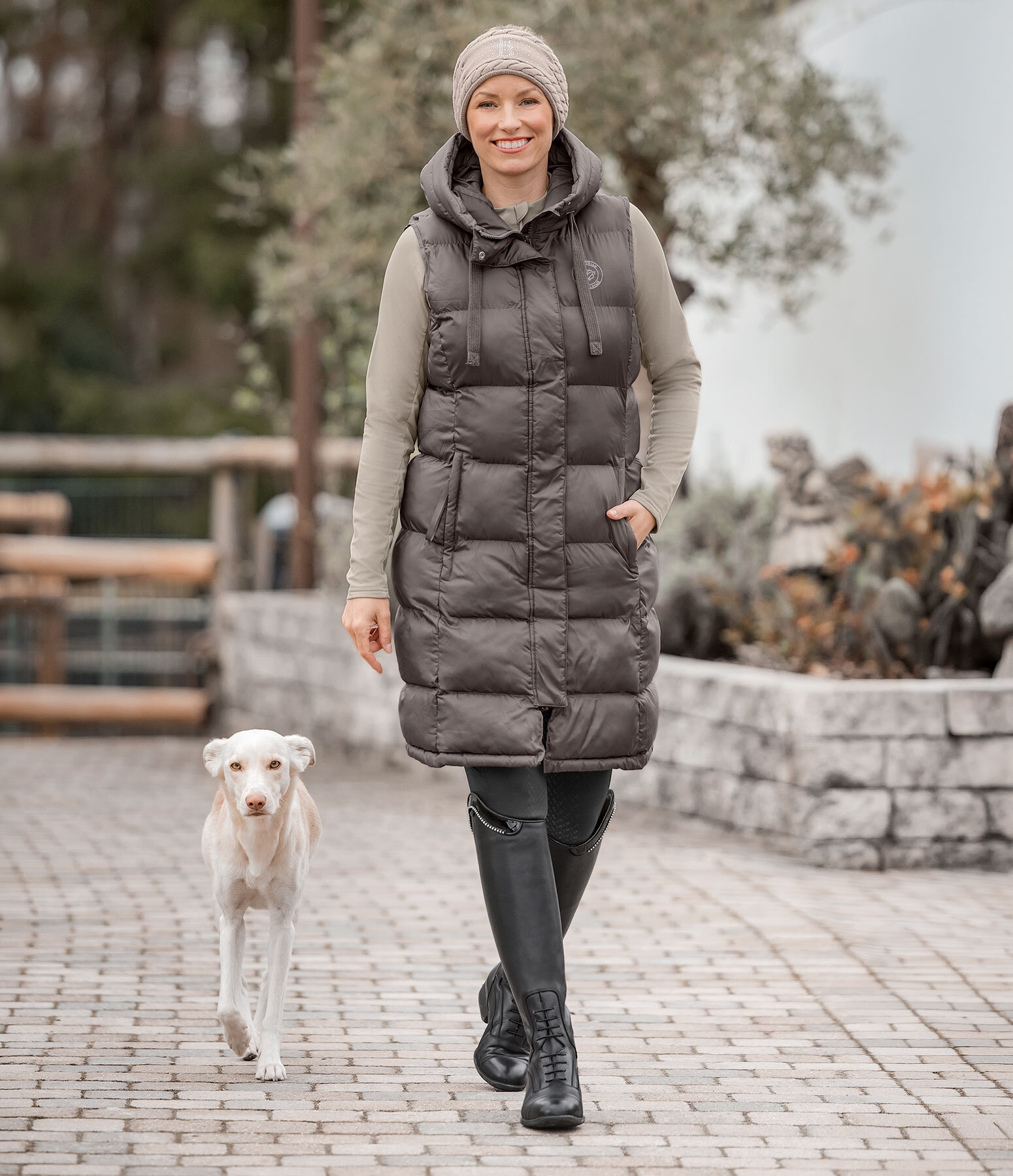 Dames-Outfit Clara in dark-taupe