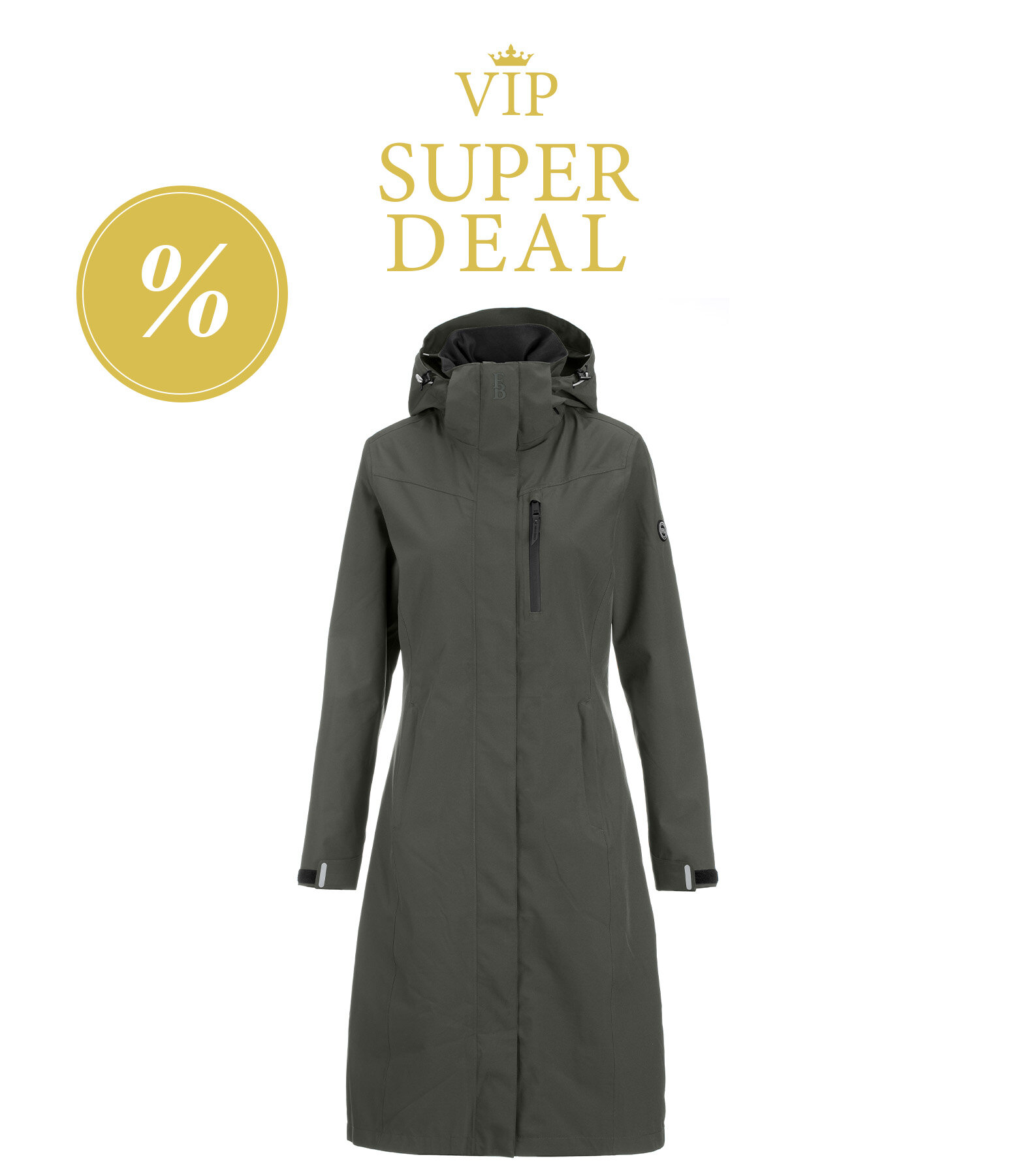 Felix B�hler functionele rij-jas Enna met capuchon