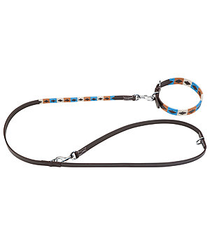 sugar dog set:  lederen hondenhalsband en -lijn Polo Sports - 230926-M-DB