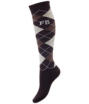 Felix Bhler Merino Mix kniekousen Argyle - 750559-2-DB