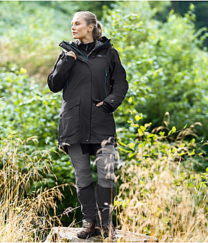 EQUESTRIAN WORK WEAR EWW-Outfit 3in1 Outdoor-regenjas met verwijderbare vest in zwart - OFS25439