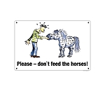Comic stalbord Please don't feed the horses!