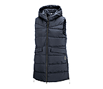 doorgestikte bodywarmer Akene met capuchon
