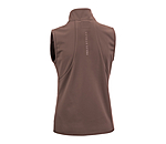 Sportliche Softshellweste aus dehnbarem 4-Way-Stetchmaterial. Winddicht und atmungsaktiv. Mit Stehkragen und unterlegtem 2-Wege-
