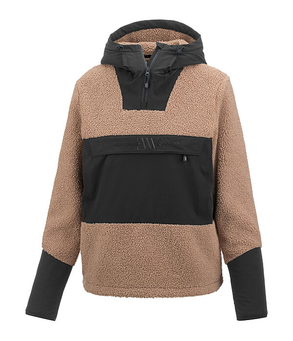 sherpa fleece hoodie met capuchon