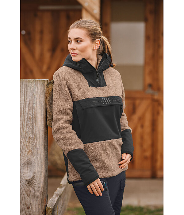 sherpa fleece hoodie met capuchon