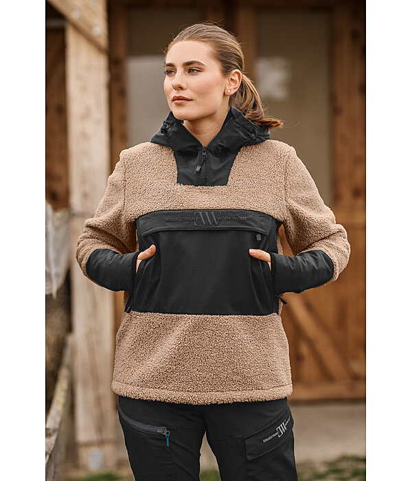 sherpa fleece hoodie met capuchon