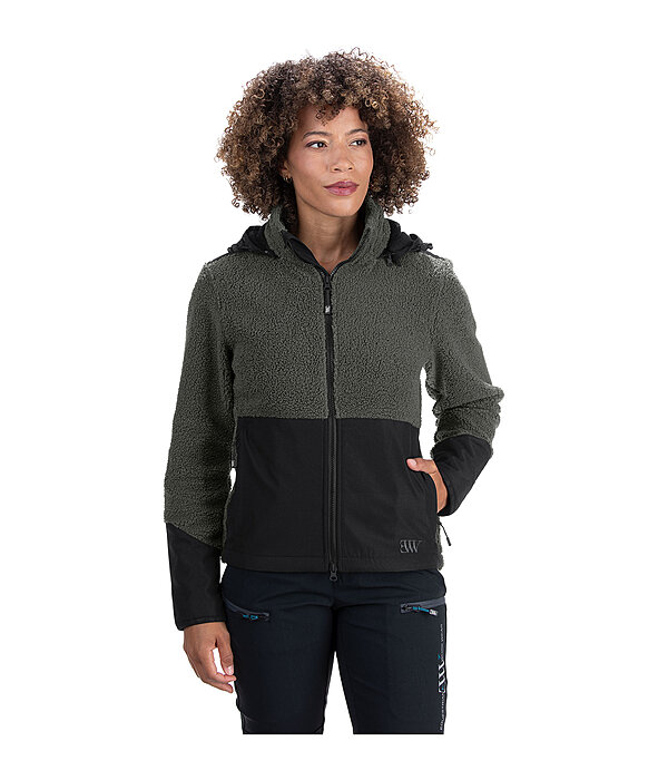 Sherpa-fleece jas met afneembare capuchon