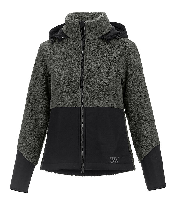 Sherpa-fleece jas met afneembare capuchon