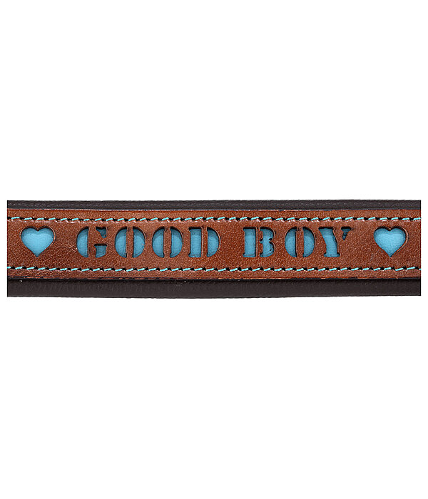 lederen hondenhalsband Good Dog