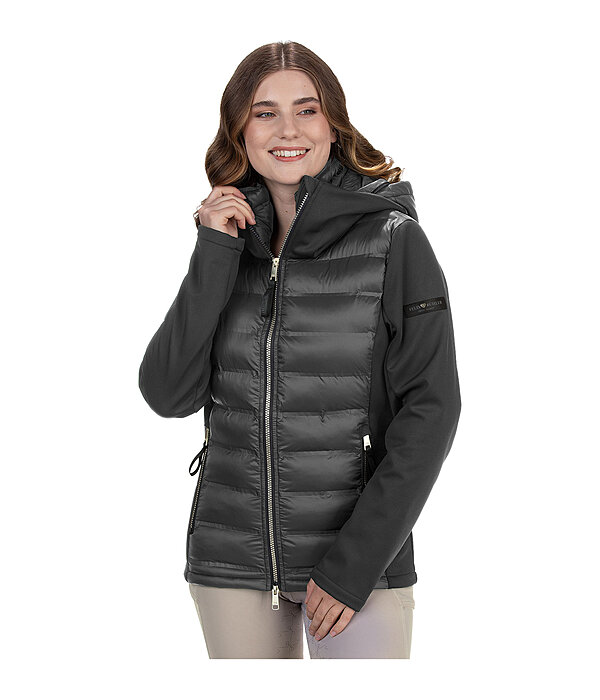 softshell combi rij-jas Celina met capuchon