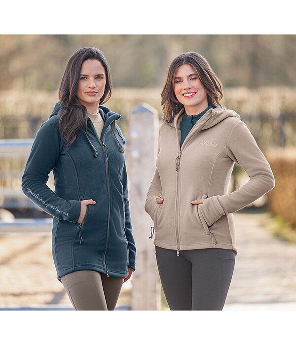 fleecemantel Greta met capuchon