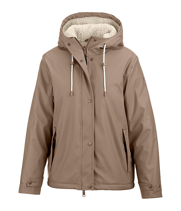 teddyfleece regenjas Nella met capuchon