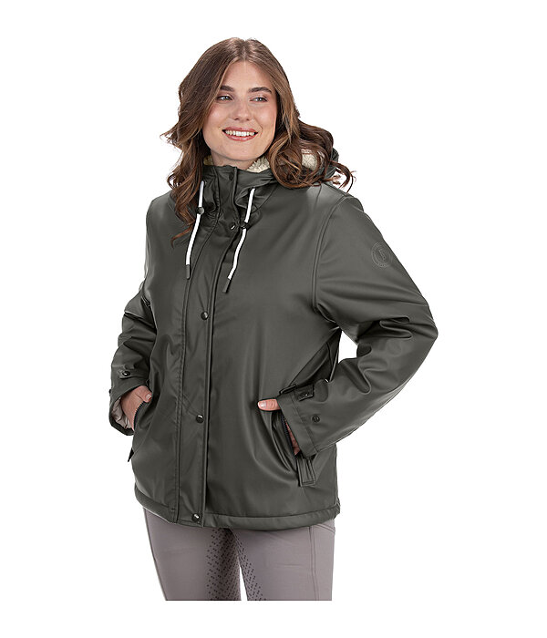 teddyfleece regenjas Nella met capuchon