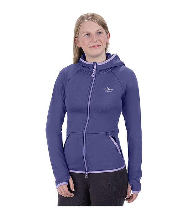 kids power-stretchjas Lene met capuchon