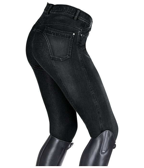 denim rijbroek Linea met zitvlak