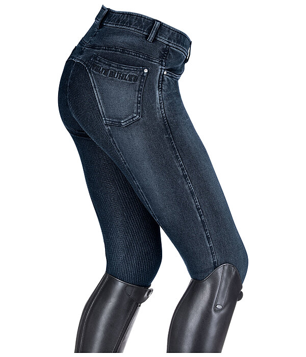 denim rijbroek Linea met zitvlak