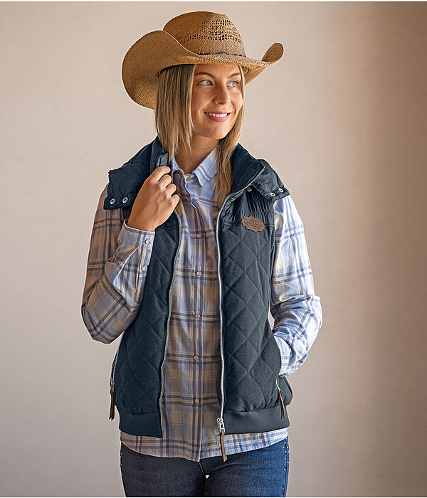 Western-Outfit Karo in capri blue