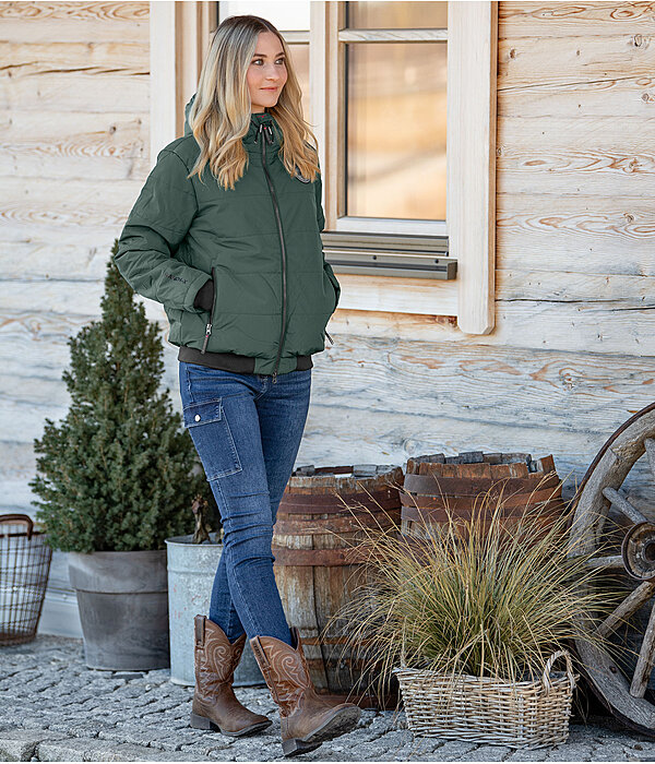 Western-Outfit winterjas in pine-green